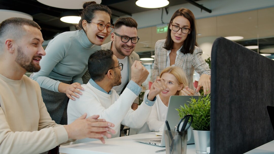 Startup team working in modern office